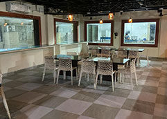 Grand Arya Beach Resorts dining area in Chirala